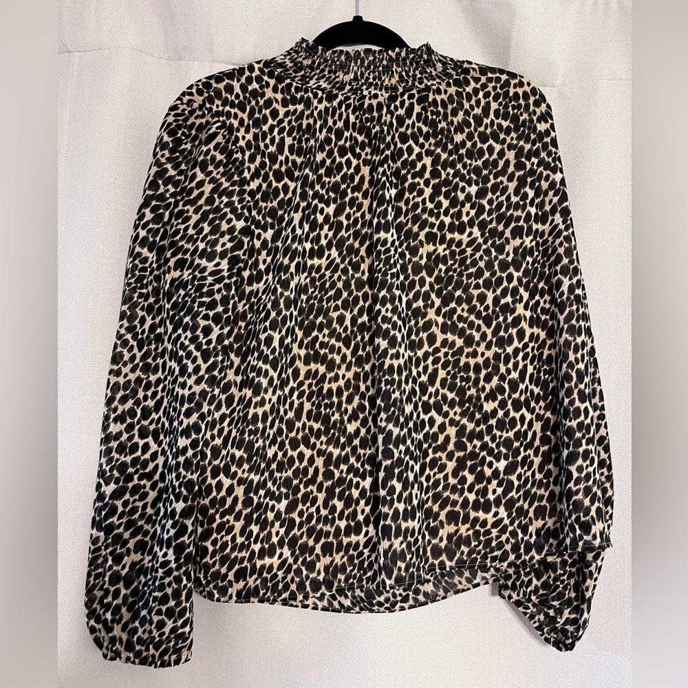 Large J. Crew Factory Long-Sleeve Leopard Top